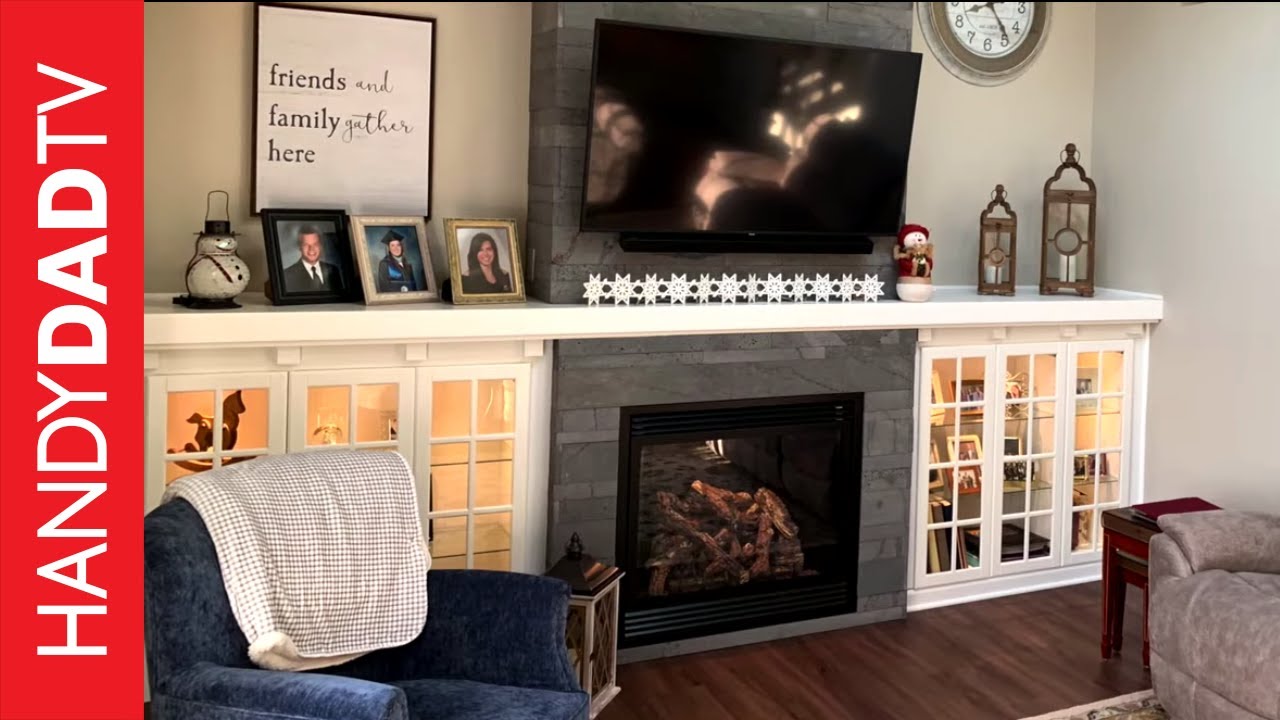 Diy Fireplace Installation Mantle And Built Ins Youtube