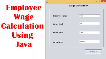 Employee Wage Calculation Using Java