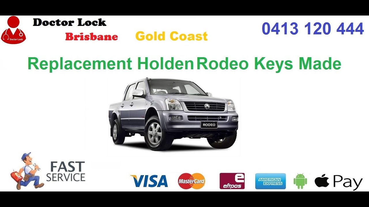 Holden redo D-max car key Brisbane Doctor Lock Locksmiths