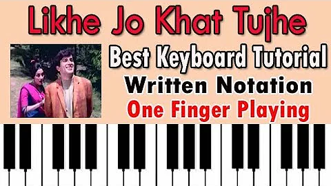 Likhe Jo Khat Tujhe I Keyboard and Harmonium Tutorial I Mohd Rafi I Kanyadaan I लिखे जो खत तुझे