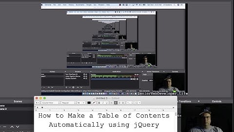LIVE CODING jQuery Table Of Contents on Senior Web Developer Life