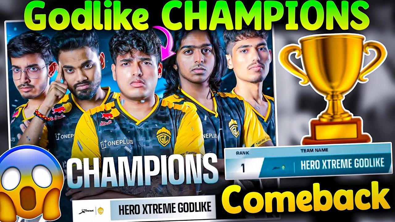 🇮🇳GODLIKE CHAMPIONS🏆 Pure Destruction🥶 Insane Comeback🔥 Manya 1v4 Clutch😱