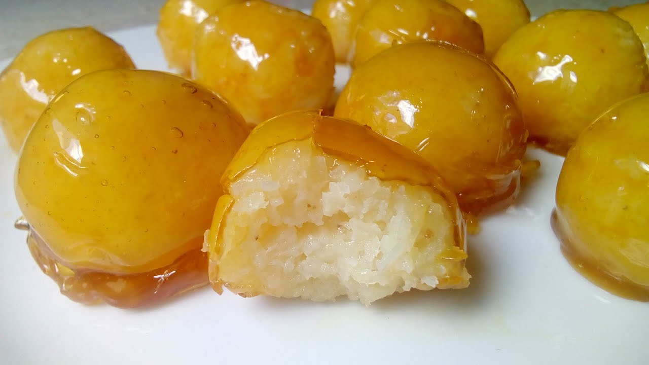 Coquitos cubiertos con caramelo. Muy fácil.