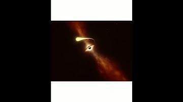 Animation of black hole sucking a star