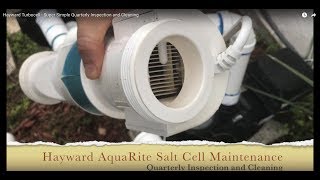 Hayward AquaRite Turbo Cell  Cleaning and Regular  Maintenance Inspection