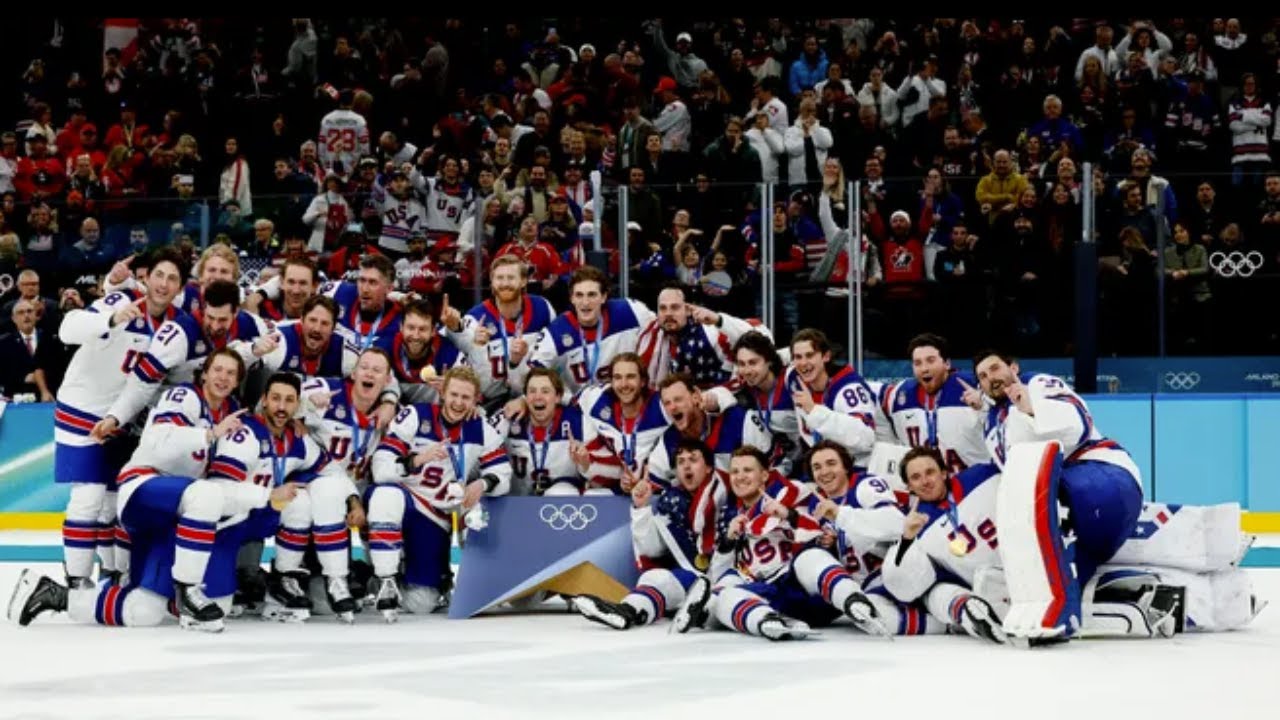 Gold Medal Game Reaction Olympic Men's Hockey USA Defeats Canada 2-1 in Overtiome