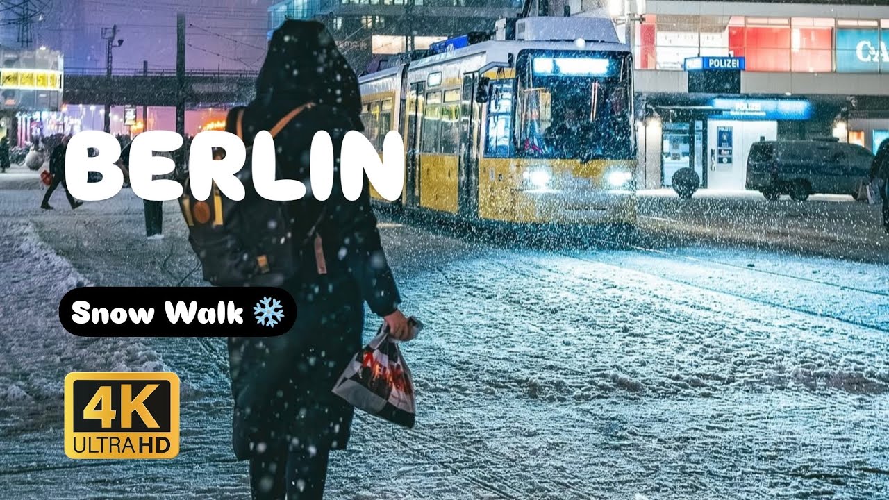 BERLIN GERMANY| BERLIN’S SNOWY STREETS | WINTER WALKING TOUR | 4K – HDR – 60FPS| FEBRUARY 2025