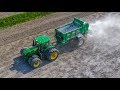 Spreading lime  gips strooien  jd 6150r  tebbe  transmefo  drone only