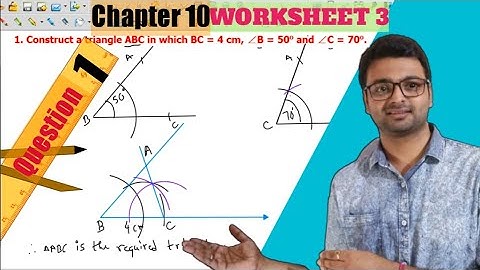 D.A.V. Math | Class 7 |Ch 10 | Construction of Triangles |Worksheet 3 | Q.No.1 |  Art Of Mathematica
