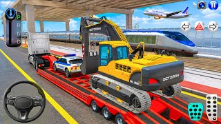 Heavy Excavator & Police Cars Rescue Mission🚓 | Transport to Police Station | 3D Driving Class 2026 screenshot 3