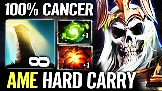 100% Cant Kill + AOE Radiance Burn - AME Wraith King Carry Becomes a Nightmare DotA 2