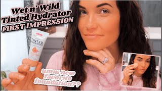 WET N' WILD *NEW* TINTED HYDRATOR FOUNDATION FIRST IMPRESSION REVIEW || Best NEW Drugstore Product?!