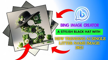 New Trending Stylish Black Hat single Litter Name image | AI Image Generator | Bing ai image creator