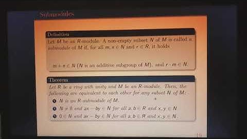 Lecture2: Module Homomorphisms