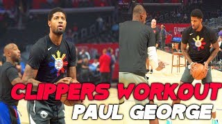 Clippers Paul George and OKC Thunder Shai Alexander workout