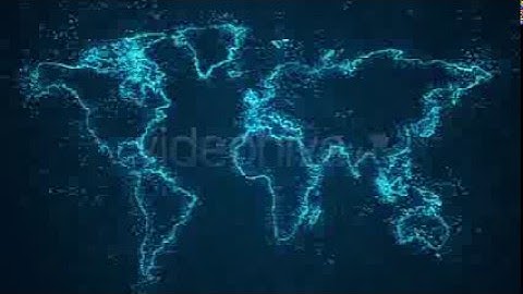 World Map – Particle Formation – FullHD Footages