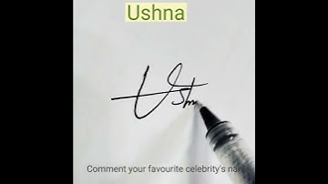 Ushna signature Signature of english letter U Amazing signature styles #shorts #signature#reels
