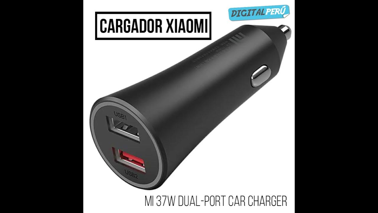 Official Xiaomi Black 37W USB-A Dual Port Car Charger