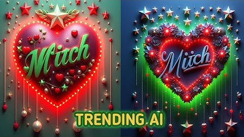 Trending Wall Heart Name Photo Editing/bing image creator name design       #mitch elisterio$🍀
