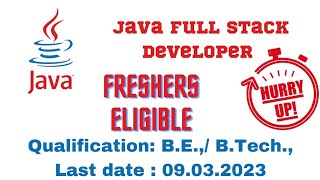 CGI Recruitment 2023 / Java Full Stack Developer