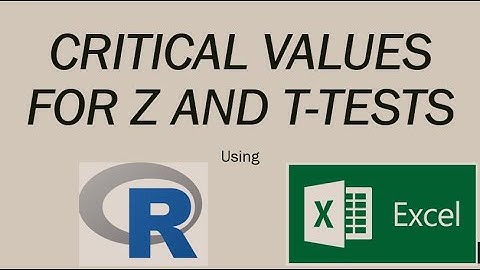 Calculating critical values for z and t-test using Excel and RStudio