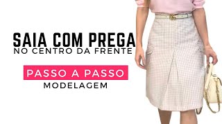 COMO FAZER SAIA COM PREGA NO CENTRO DA FRENTE - MODELAGEM │ VIVIANE PRATES