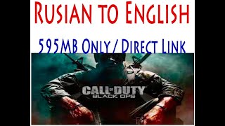 How to Convert Russian to English call of duty Black OPS1