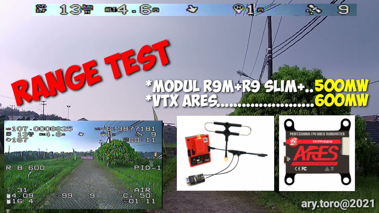 Range Test || Tes Jarak || R9M R9 slim+ || VTX ARES