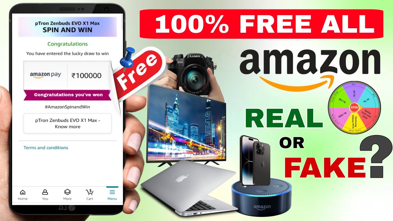 Amazon Fun Zone | Amazon Spin and Win real or fake | Spin and Win, Quiz ...