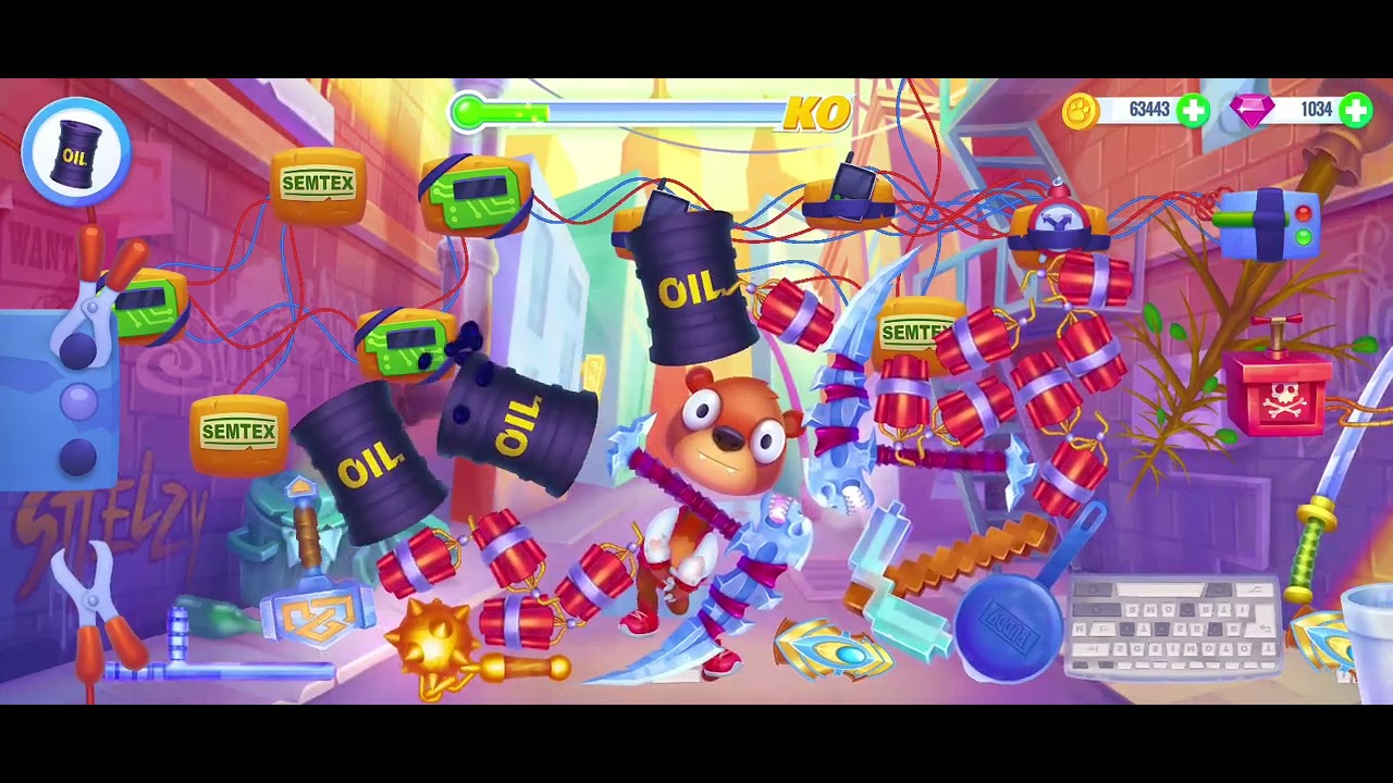 Despicable Bear with boom and tnt 