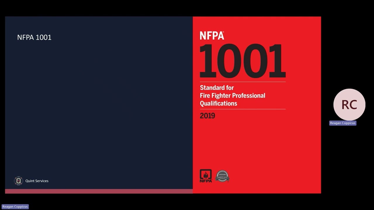 Simplification of NFPA 1001 for Sask Volunteer Fire Depts