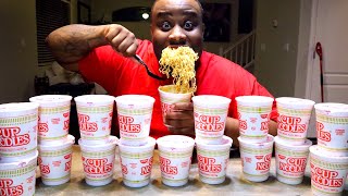 10min Cup Of Noodle Challenge (20 cups in 10 minutes)