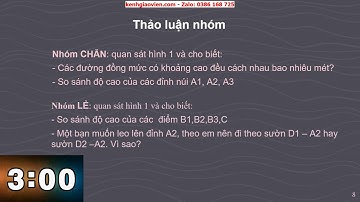 Giáo án powerpoint bài 14: Thực hành: Đọc lược đồ địa hình tỉ lệ ... | GA Địa lí 6 kết nối tri thức