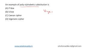 ISRO 2011 | CN | SECURITY | POLYALPHAB | ISRO TEST SERIES | SOLUTIONS ADDA | EXPLAINED BY ISRO AIR-1 screenshot 5