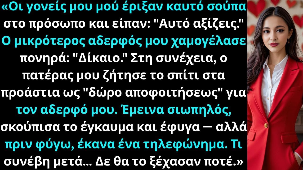 «Οι γονείς μου μου πέταξαν καυτό σούπα, και το τηλεφώνημά μου φεύγοντας ξεκίνησε όλα τα επακόλουθα…»