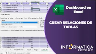 CREAR RELACIONES DE TABLAS EN EXCEL