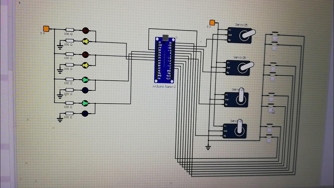 simulation for 4 switches (4 servos) for diorama railways YouTube
