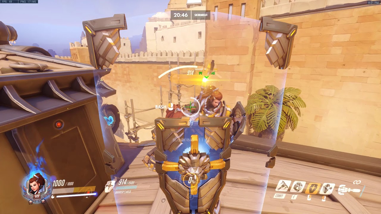 Overwatch Brigitte Shield Break and Desync - YouTube