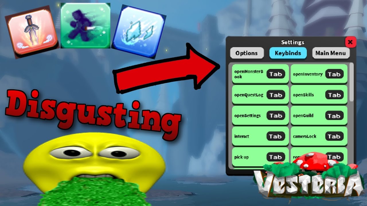 Vesteria my keybind guide YouTube