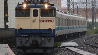 【失敗作•甲種輸送】 EF65-2074+小田急電鉄8000形 6両 八丁畷駅通過