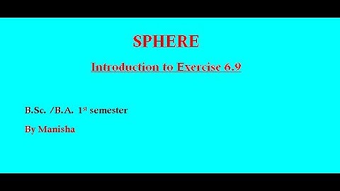 Solid Geometry | Intro to Exercise 6.9 | B.A./B.Sc. 1st semester