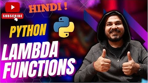 Tutorial 21- Python Lambda Function With Real World Examples- Krish Naik Hindi
