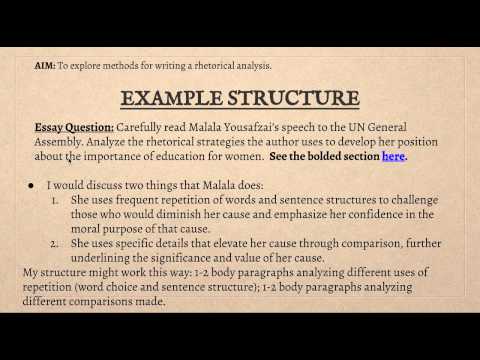 Rhetorical Analysis Essay Graphic Organizer