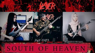 Slayer - South of Heaven [Elena - Mel - Samir] [Guitar &amp; bass Cover]