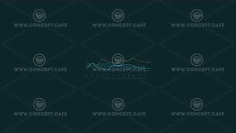 Animated HUD infographic element graph with smoothed lines.