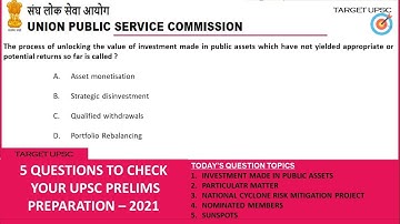 17th March 2021 Mock Questions for UPSC Prelims | Useful for all Competitive Exams
