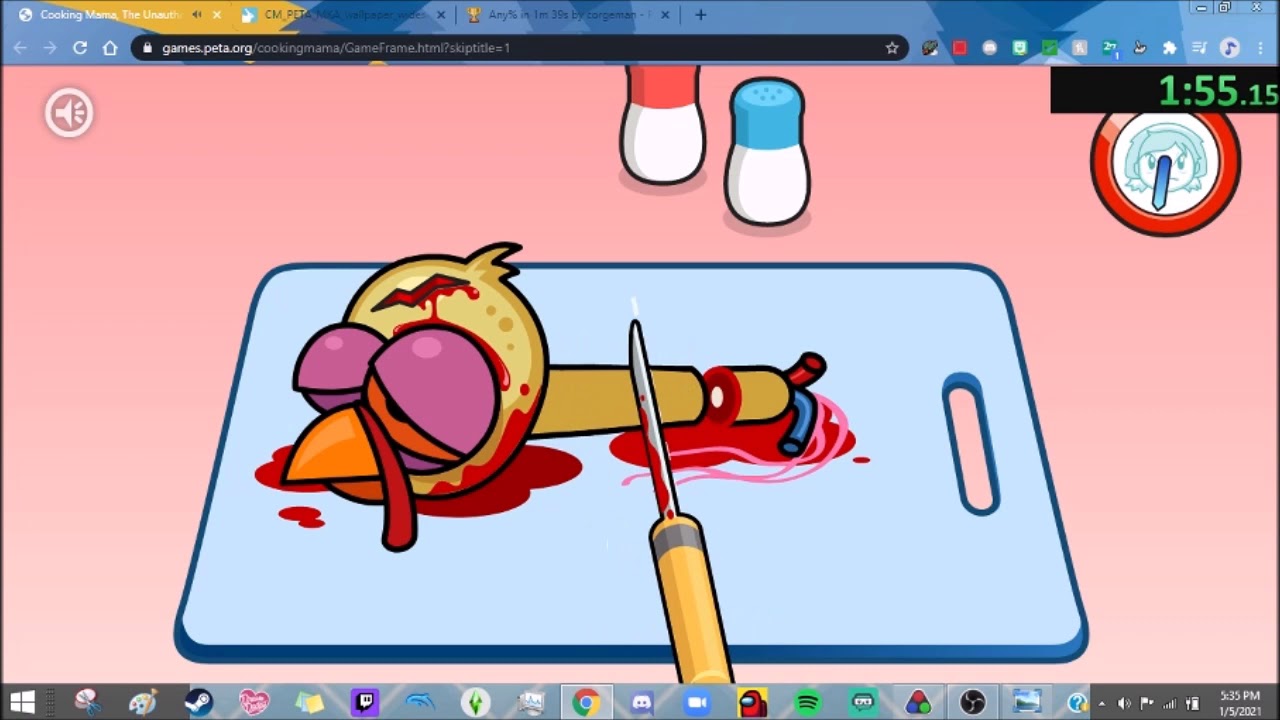 PETACooking MamaMama Kills Animals Any Speedrun 310.53 YouTube PETACooking MamaMama Kills Animals Any Speedrun 310.53 YouTube