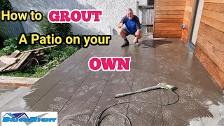 How to GROUT a patio on your OWN-Flowpoint