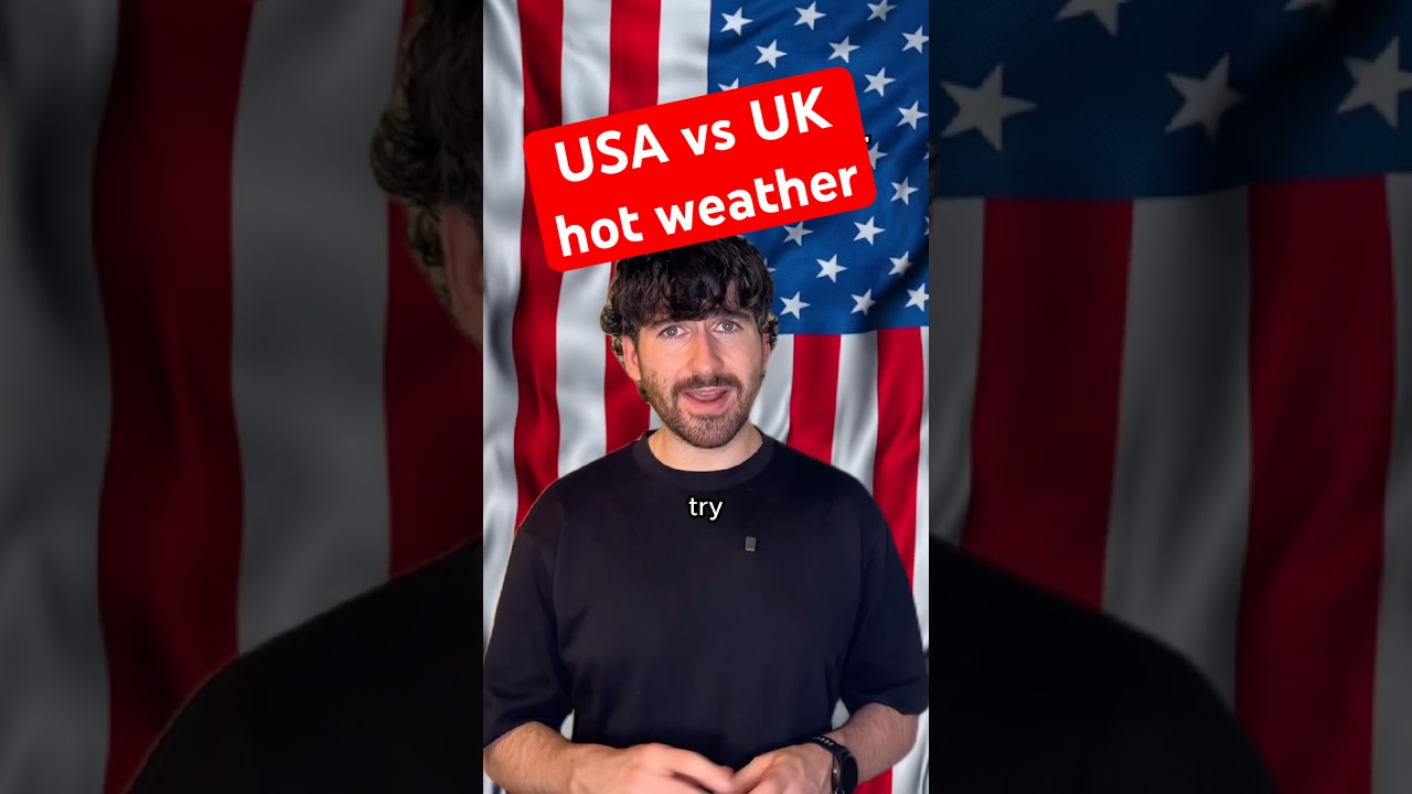 Americans pls don’t get angry 🤣 #usa #uk #heatwave #summer #ukcomedy #hotweather #sun #british