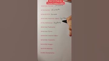 Top 12 AI Tools for Course Creation in 2024